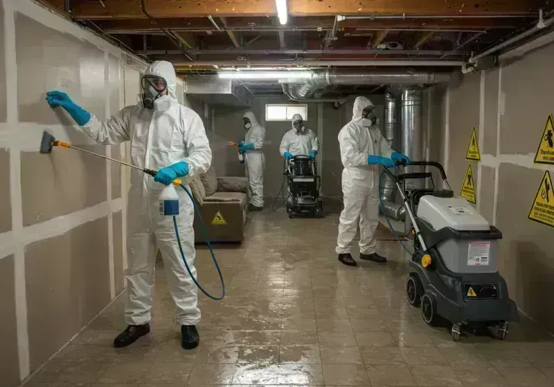 Basement Moisture Removal and Structural Drying process in Battlement Mesa, CO